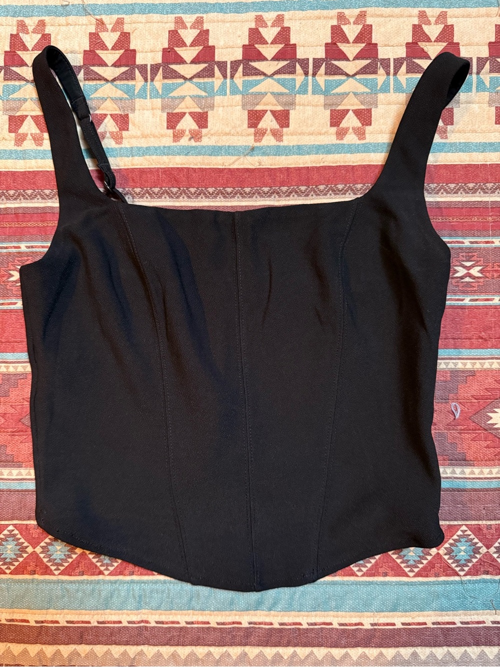 Abercrombie & Fitch Black Square-Neck tank size medium - Picture 3 of 7